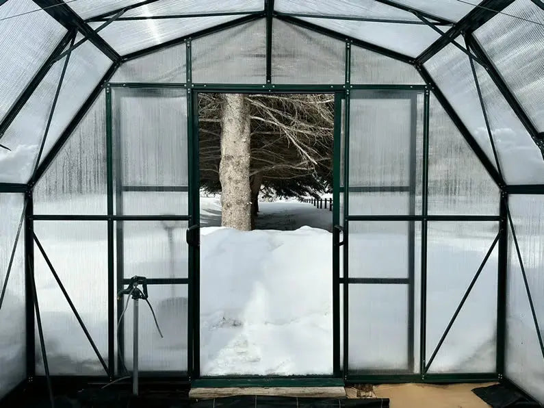 Interior view of Grandio Summit 12x24 greenhouse